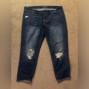 Hollister vintage boyfriend Distressed Blue Jeans